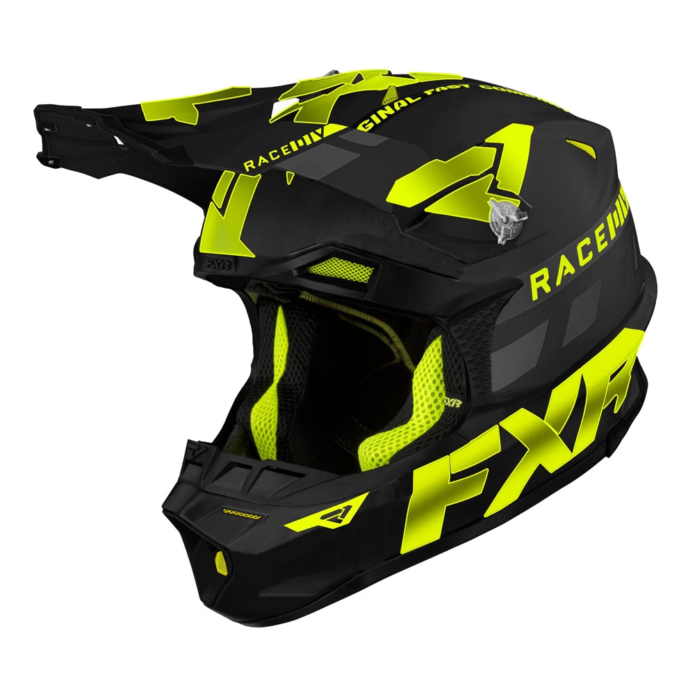 Шлем FXR Blade Race Div Black/Hi-Vis, M, 220631-1065-10