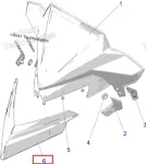 5459903-293 Основание Ветрового Стекла Для Polaris MATRYX 5459903-599, 5459903-686, 5459903-689, 5459903-728, 5459903-737, 5459903-886, 5459903-892