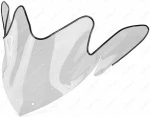 50-44-465Pc ПОЛИУРЕТАН Ветровое Стекло 25 СМ Толщина 2 ММ Для Yamaha SRVIPER 8JP-K7210-20, 8JP-K7210-20-00