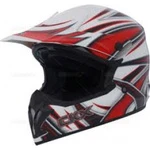 Шлем кроссовый CKX TX696 Jazz бело/красный размер M