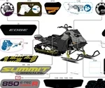 516012347 Наклейка 850 E-TEC TURBO R Для Ski Doo SUMMIT 850 E-TEC TURBO R Rev Gen5