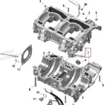 420894410 Картер двигателя Ski-Doo BRP 850 E-TEC 420893774 420894362