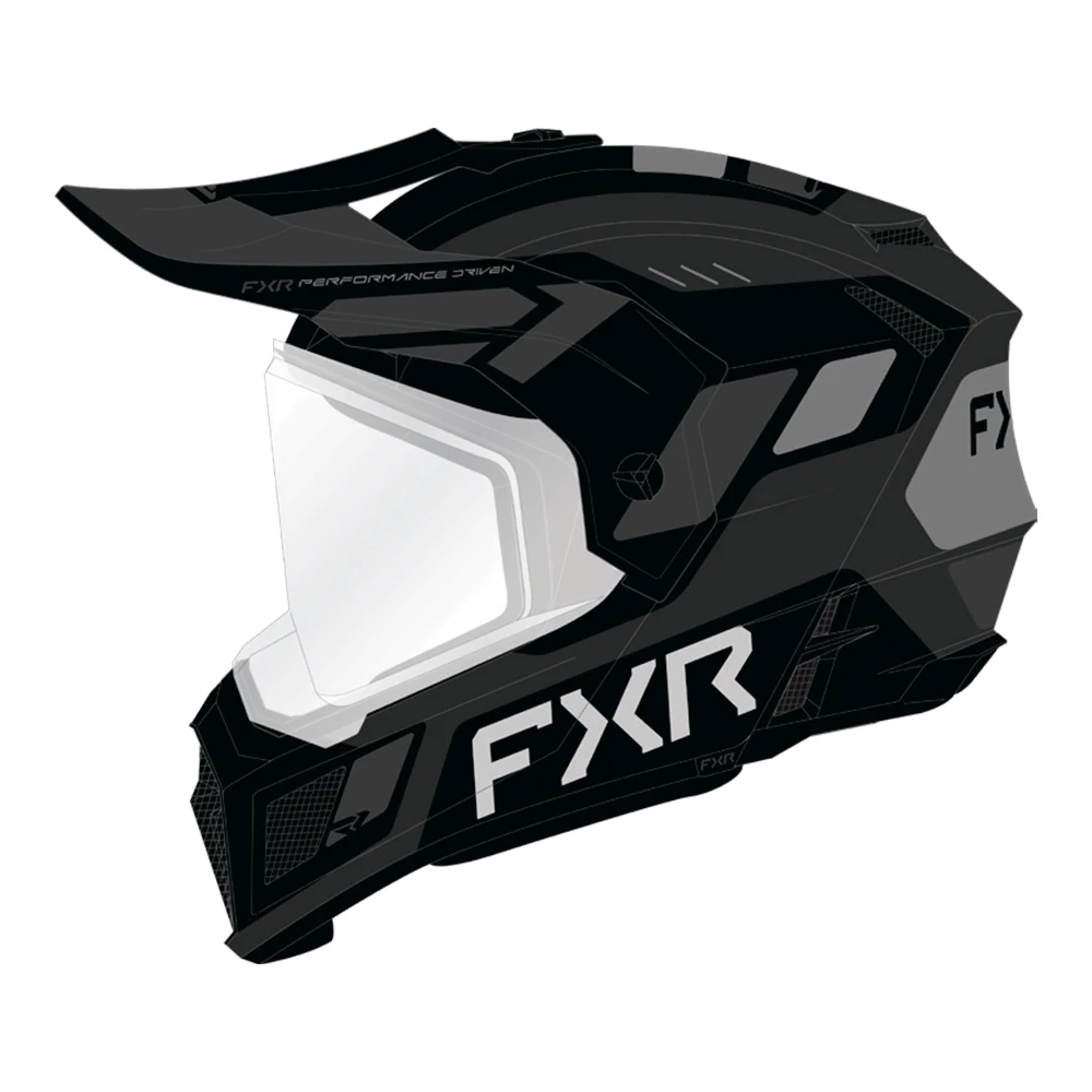 Шлем FXR Youth Clutch w/ Dual Shield, 260680-1010
