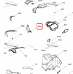 517305738 Дефлетор воздуха левый для снегохода Ski Doo