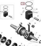 420815157 Поршневое Кольцо +0,5 мм Для Ski Doo 550F 420815152