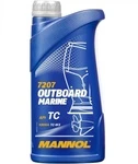 7207 MANNOL OUTBOARD MARINE Масло Моторное Полусинтетическое 2Т Двухтактное 1 Литр Для ПЛМ