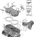 420413425 Голова Цилиндров Для Ski Doo 600R E-TEC