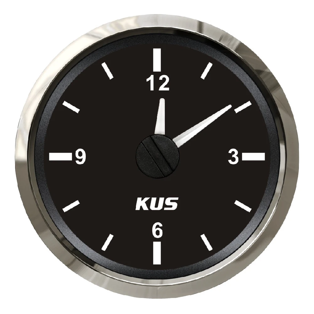 Часы судовые KUS Ободок - S.S.316 с черным циферблатом