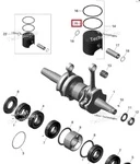 420815301 Поршневое Кольцо +0,25 мм Для Ski Doo