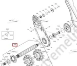 504154635 Приводной вал гусеницы Ski-Doo BRP 504154545