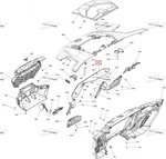 708500036 Накладка Передней Панели Правая Желтая Для BRP Can Am Maverick R