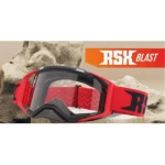 Очки кроссовые RSX Blast черно-красные с прозрачной линзой