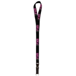 Шнурок FXR LANYARD Black/Elec Pink/Grey