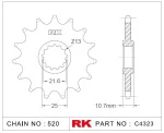 C4323-16 RK CHAINS Звезда 16 зубьев для цепи 520 для мотоцикла ведущая Yamaha JTF1595, JTF159516, JTF1595.16, JTF1595-16