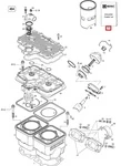 420994226 Полный Комплект Прокладок И Сальников Для Ski Doo 420931361, 420931260, 420850040, 420831792