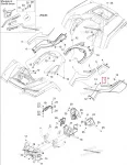 705002967 Панель Боковая Левая Серая Для BRP Can Am Outlander MAX 800