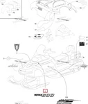 516003478 Наклейка Rotax 600 Для Капота Для Ski Doo Skandic WT 600