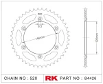 B4426-50 RK CHAINS Звезда 50 зубьев для цепи 520 для мотоцикла ведомая Suzuki JTR808, JTR80850, JTR808.50, JTR808-50