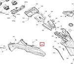 517309178 Панель Боковая Левая Синяя Для Ski Doo SUMMIT 850 E-TEC 2025