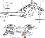 516004499 Наклейка Левой Боковой Панели Для Ski Doo Renegade 2011