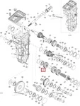 875156054 Шестерня КПП 34 Зубьев Для Ski Doo SKANDIC, EXPEDITION M875156054