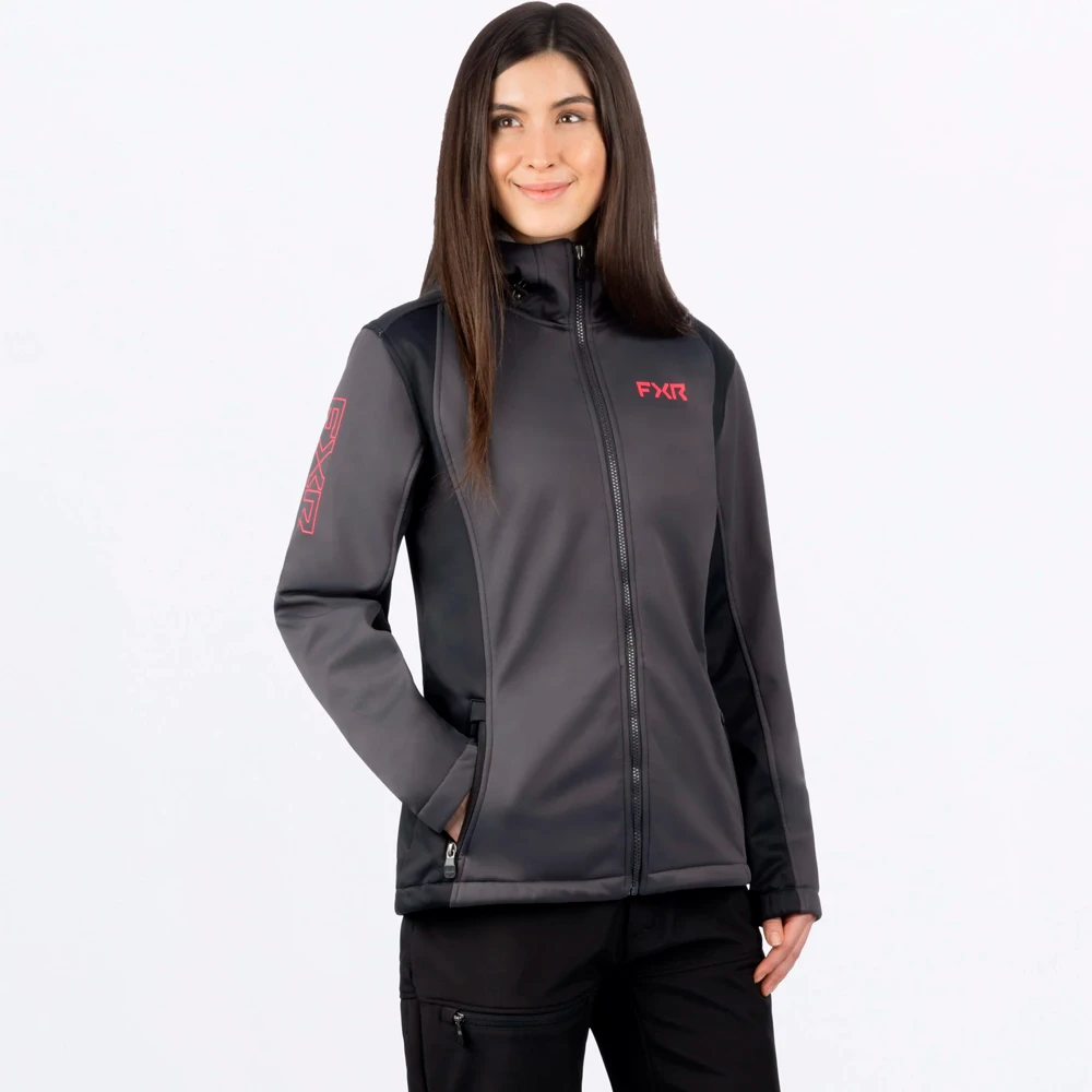 Куртка FXR Pulse Softshell без утеплителя Asphalt/Razz, S, 241005-0828-07