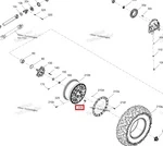 250100180 Гайка Колеса Черная Для Can Am Maverick 250100196