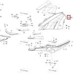 502007201 Боковая Панель Левая Черная Для Ski Doo 502006919, 502007294