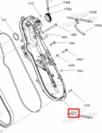 504154064 Крышка корпуса трансмиссии снегохода черная Ski-Doo BRP 504153503 504154063