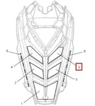 5813694 Изоляция Капота Правая Для Polaris