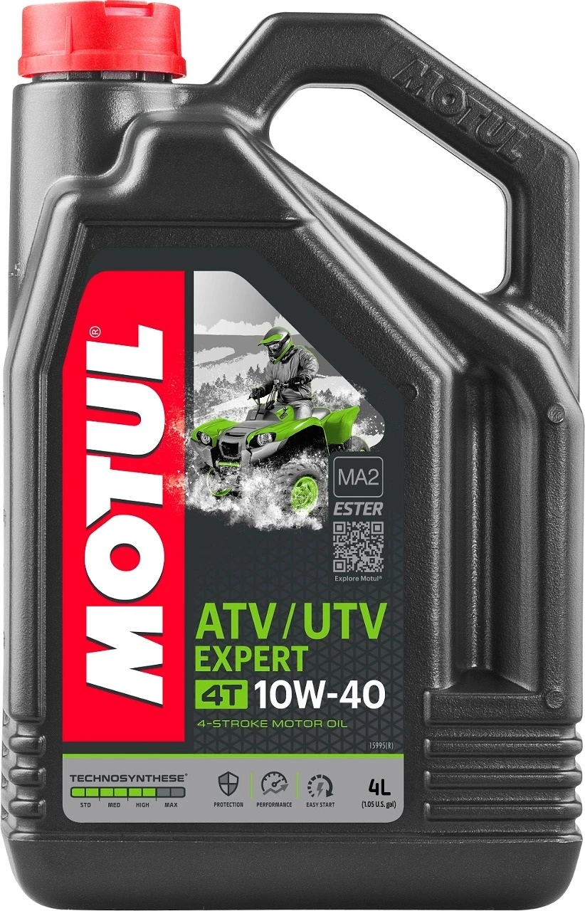 112786 MOTUL Масло Моторное ATV, UTV Expert 4Т Четырехтактное SAE 10W-40 4 Литра 105938, 105939, 112785