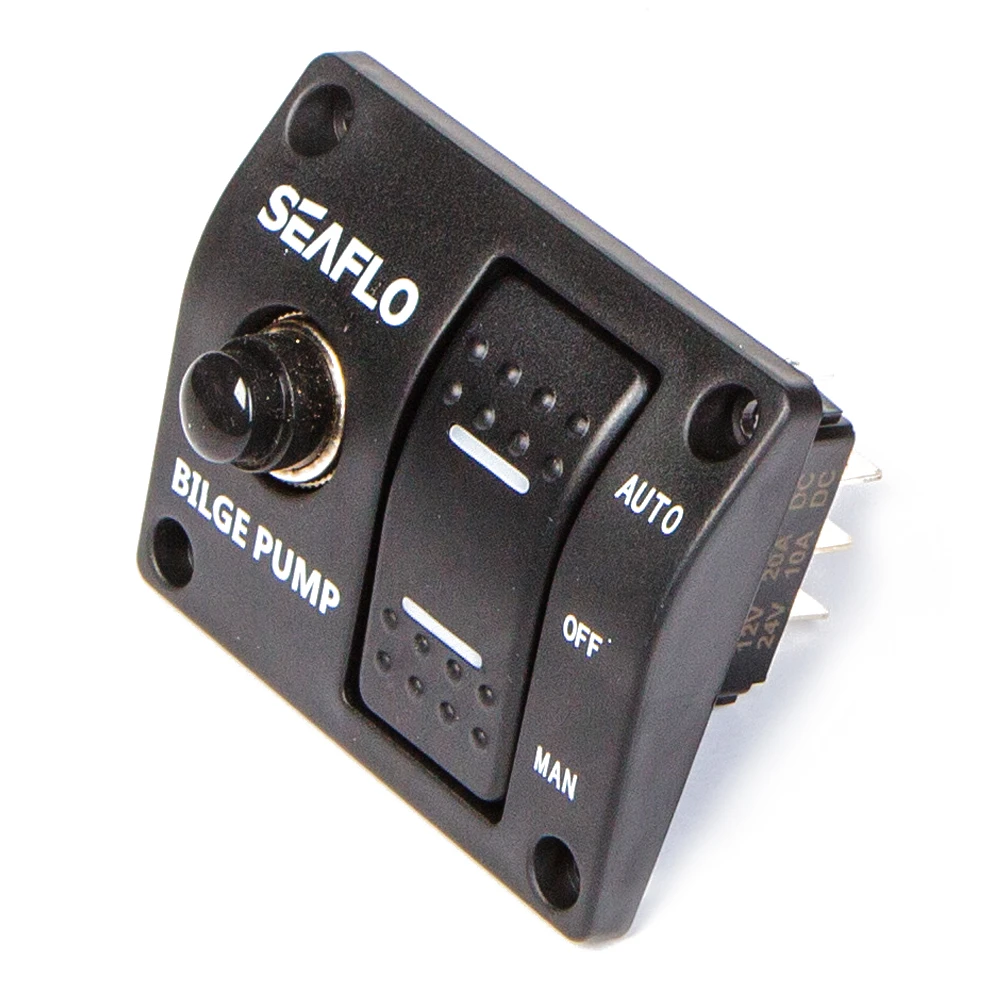 Панель с переключателем SeaFlo, 12V/24V трёхпозиционный