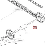 503194261 Ось Роликов Задней Подвески Для Ski Doo FREERIDE, SUMMIT