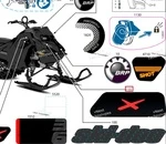 516012580 Наклейка X Для Ski Doo REV Gen5