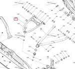 505075712 Рычаг Верхний Правый Черный 34' Для Ski Doo SUMMIT REV Gen5 505075179
