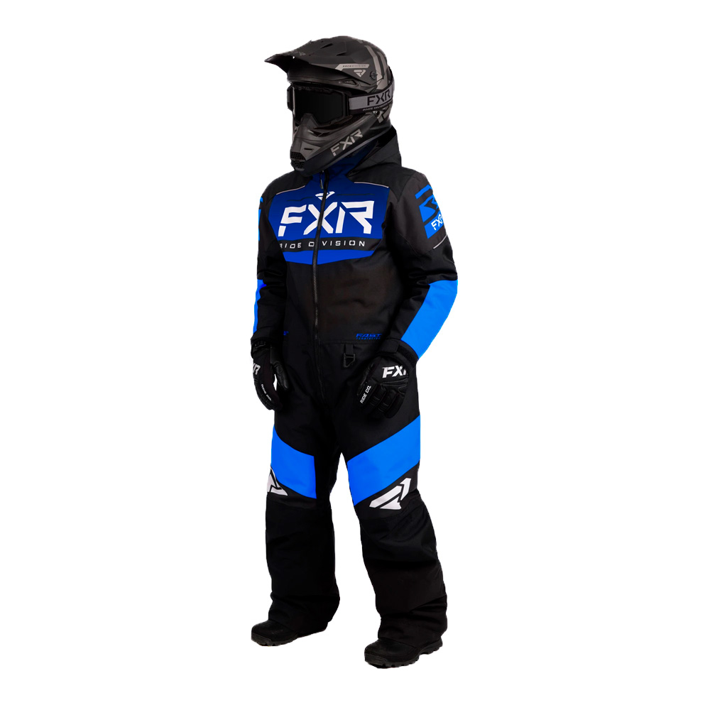 Детский комбинезон FXR Helium с утеплителем Black/Blue Fade, 223002-1041