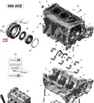 420911845 Крышка Двигателя Боковая Для Ski Doo 900 ACE