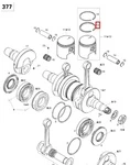 09-751-02R SPI Поршневые Кольца +0,5 мм Для Двигателя Rotax 380F Для Ski Doo 420915892, 420915897, 420215212, 420215217