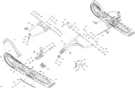 505075552 Рычаг Верхний Правый Черный Для BRP LYNX