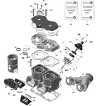 420923443 Гильза Цилиндра Двигателя Rotax 593 Для Ski Doo, FL1255, 420613620, 420613625, 420613627, 420613628, 420923435, 420923437, 420923439