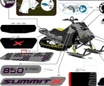 516012350 Наклейка 154 Левая Для Ski Doo SUMMIT 2025 REV Gen5
