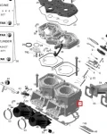 421000624 Цилиндр 600HO SDI Для Ski Doo 420613944, 420613940