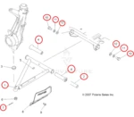 2202906 Рычаг передний левый Polaris