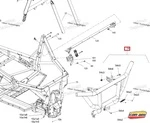 715007109 Бампер Задний Черный Для BRP Can Am Maverick Sport 1000R