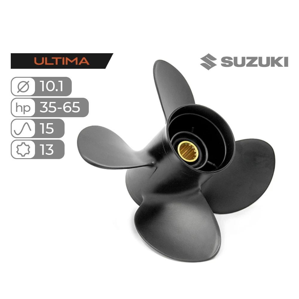 Винт гребной Skipper Ultima для Suzuki 35-65HP алюминиевый, диаметр 10,1', шаг 15'