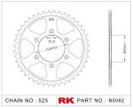 B5082-39 RK CHAINS Звезда 39 зубьев для цепи 525 для мотоцикла ведомая Kawasaki JTR1489, JTR148939, JTR1489.39, JTR1489-39