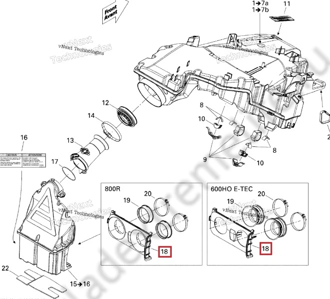 508000613 Адаптер Воздухозаборника Для Ski Doo 508000613 Адаптер Воздухозаборника Для Ski Doo