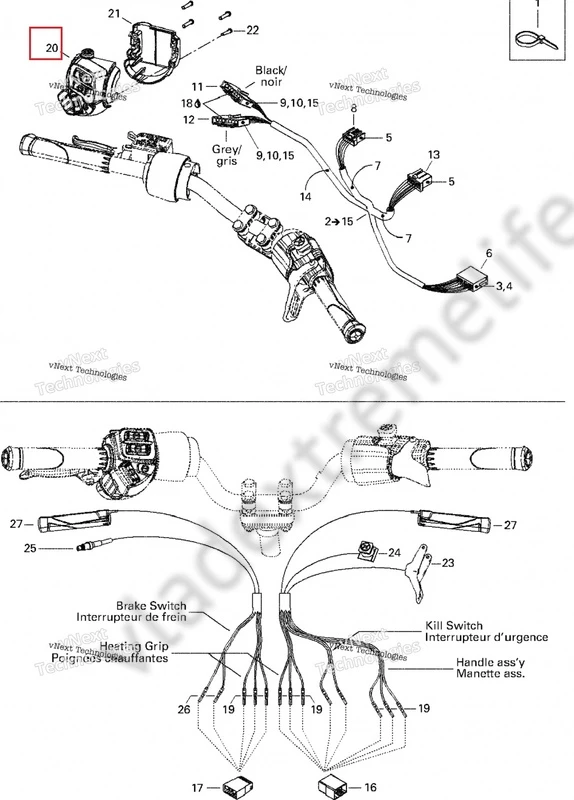 515175772 Блок Кнопок Левый Для Ski Doo 2003 515175772 Блок Кнопок Левый Для Ski Doo 2003