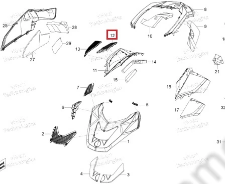 517304015 Вентиляционная Решетка Панели Капота Правая Для Ski Doo 517304015 Вентиляционная Решетка Панели Капота Правая Для Ski Doo