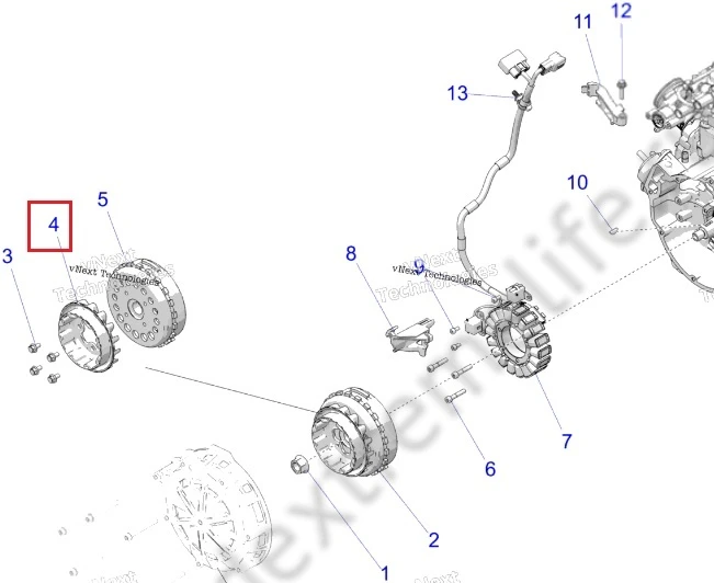 3023638 Шкив Стартера Для Polaris 3023638 Шкив Стартера Для Polaris